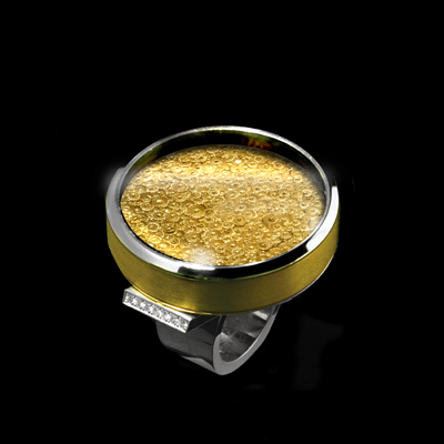 High Relief Artisan Ring "Oriental Blossoms" - angular momentum from angularmomentum.com